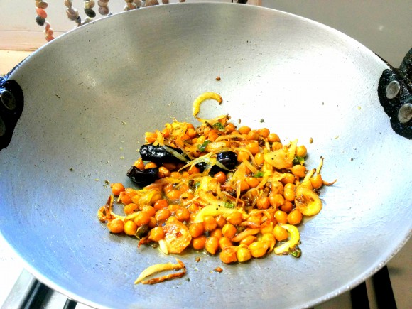 adding chana (bengal gram)