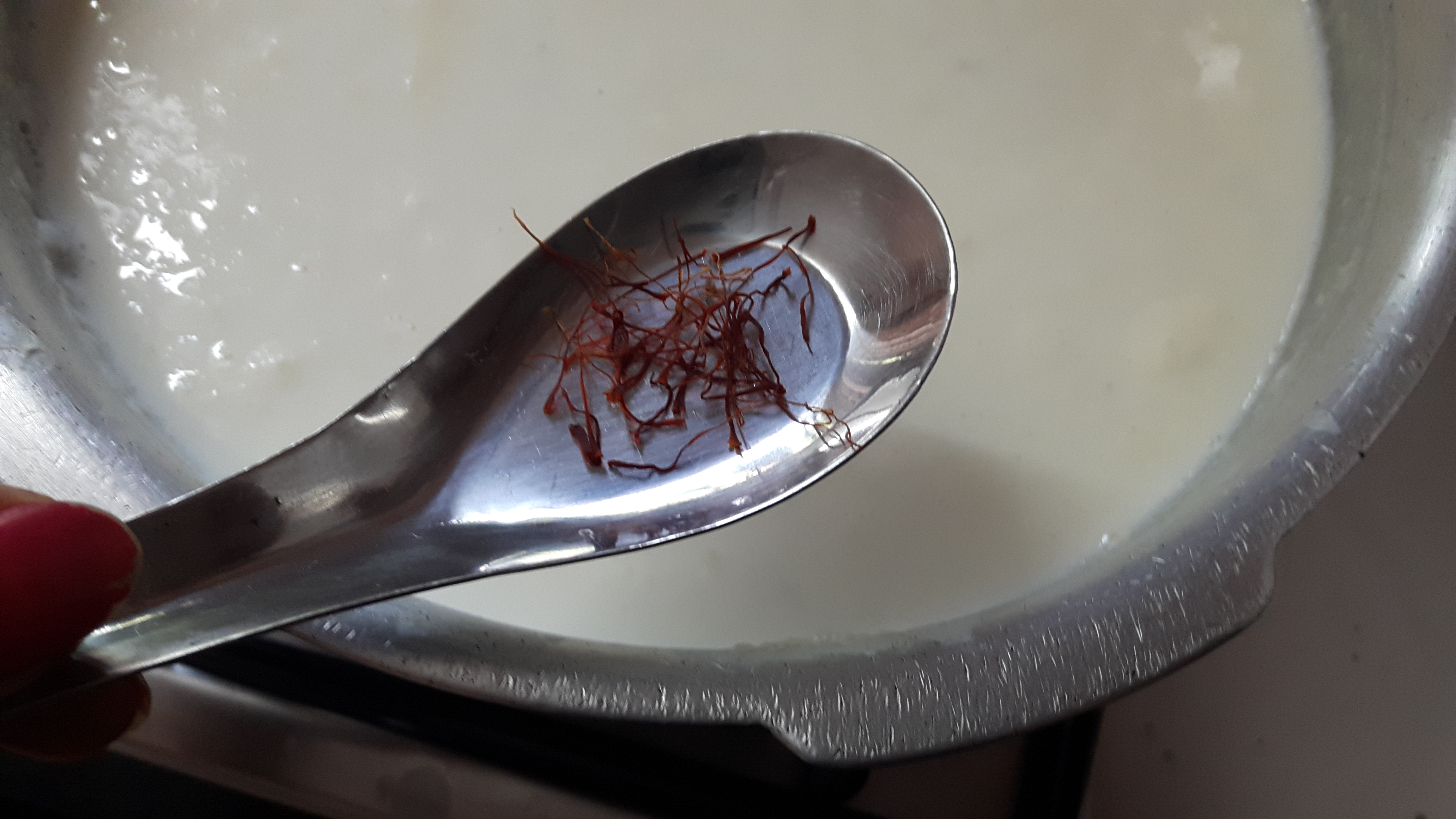 Sprinkle the saffron