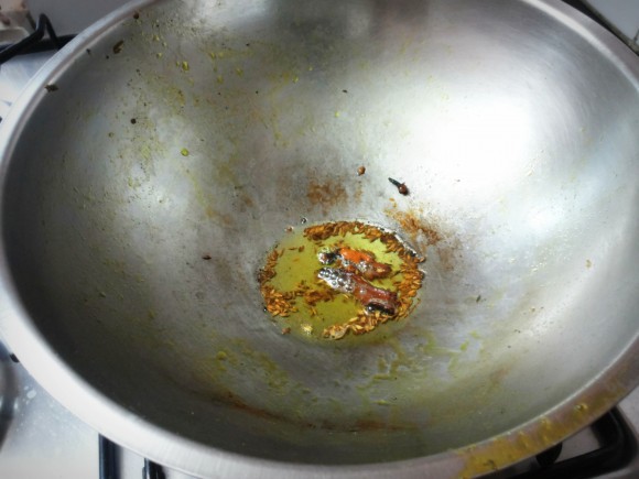 oil in a pan