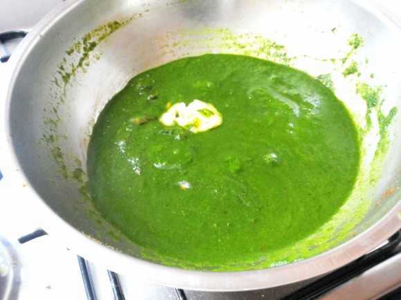 Garnish with butter 