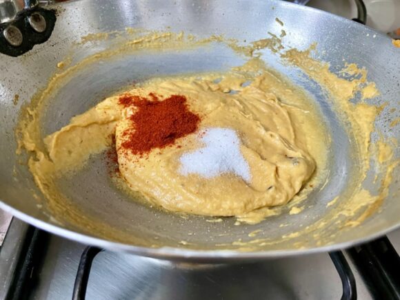 Add chilli power and salt
