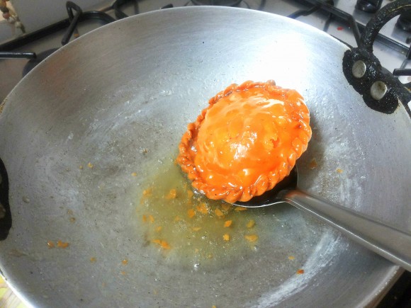 Dip it into the sugar syrup