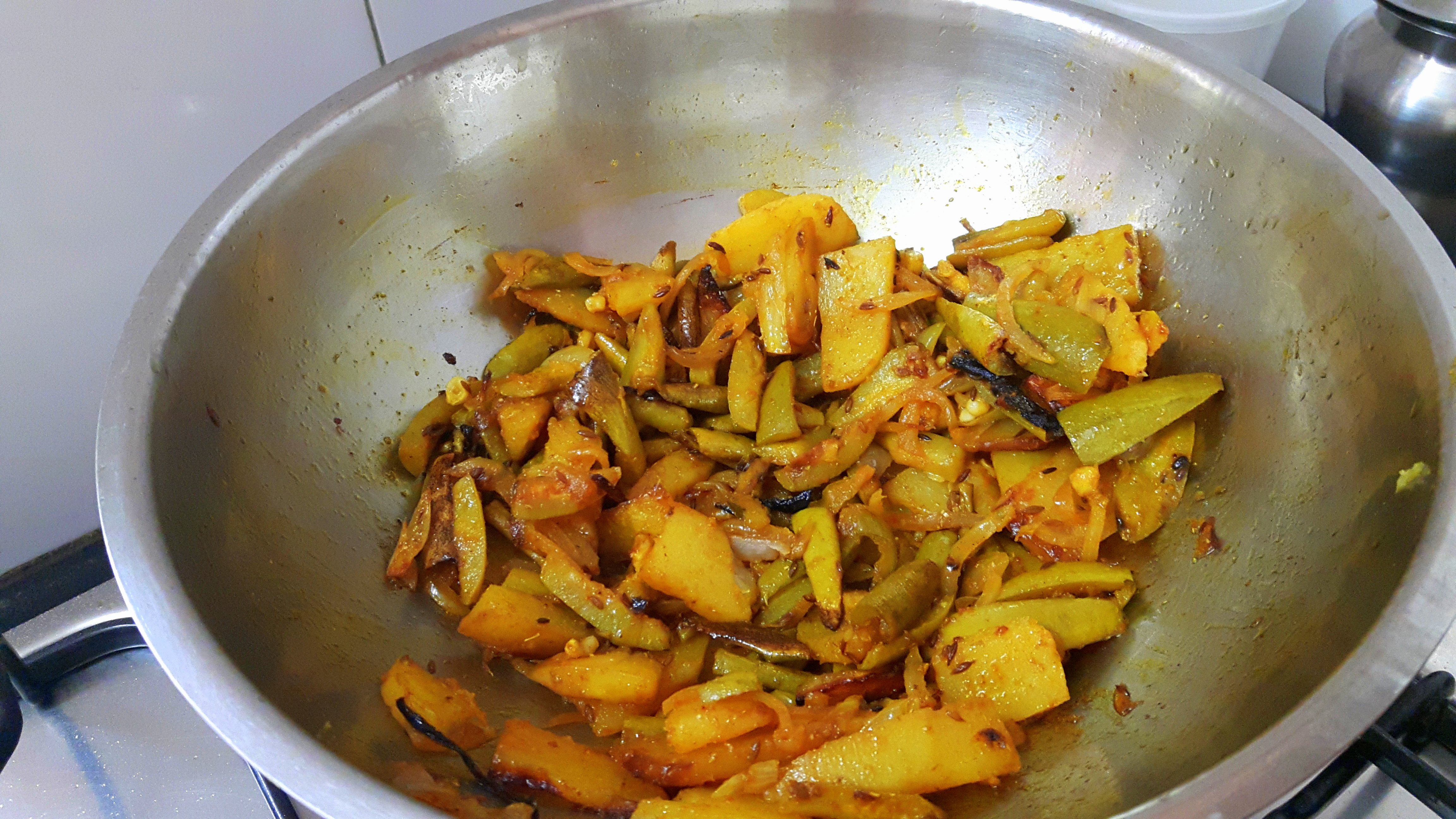 Fry till vegetables are done