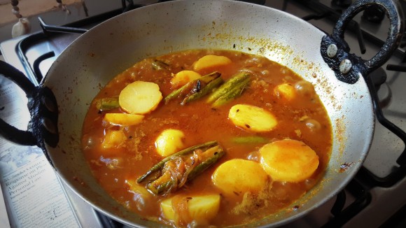 Add one cup of hot water