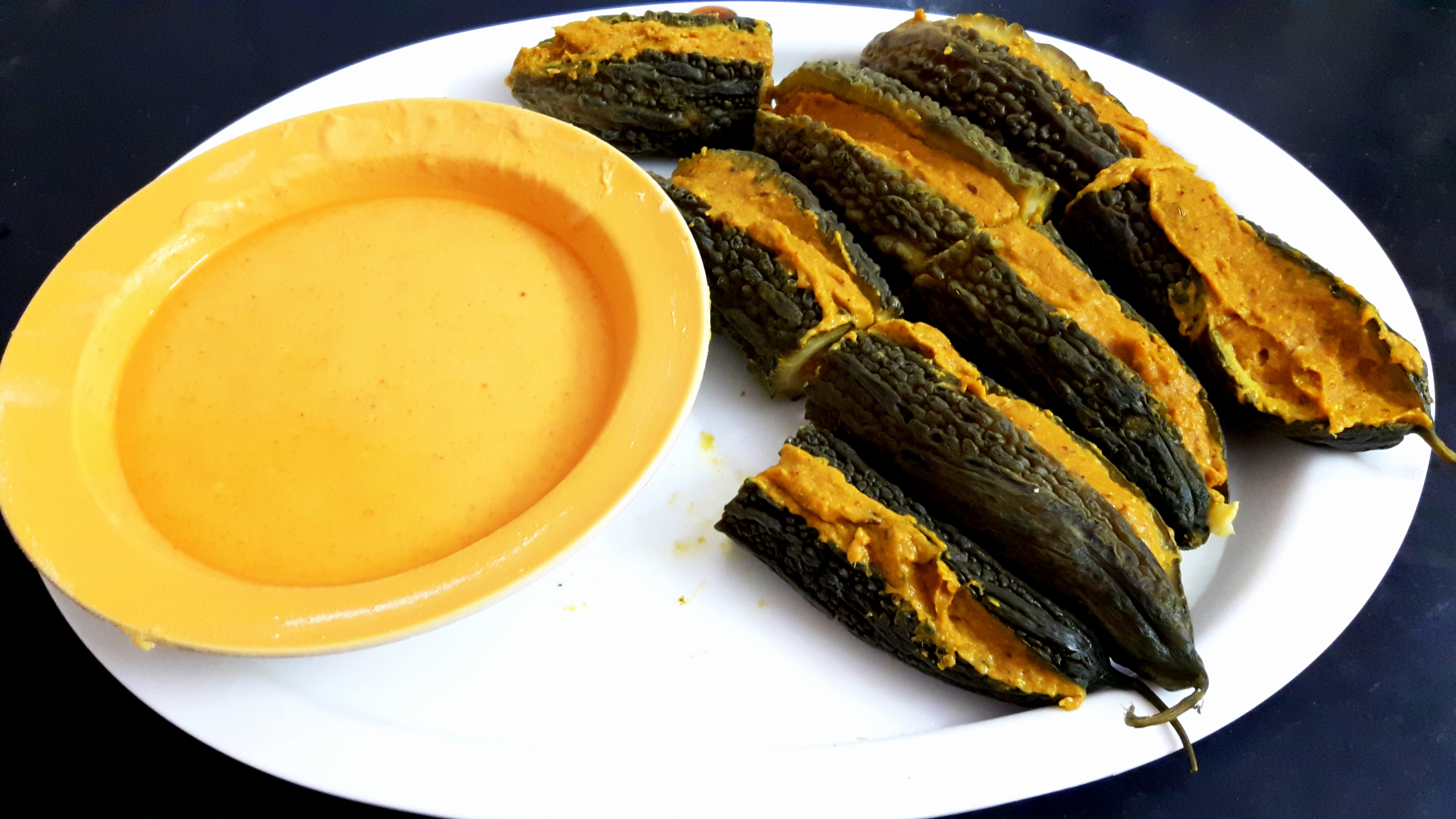 Dip this karela into batter