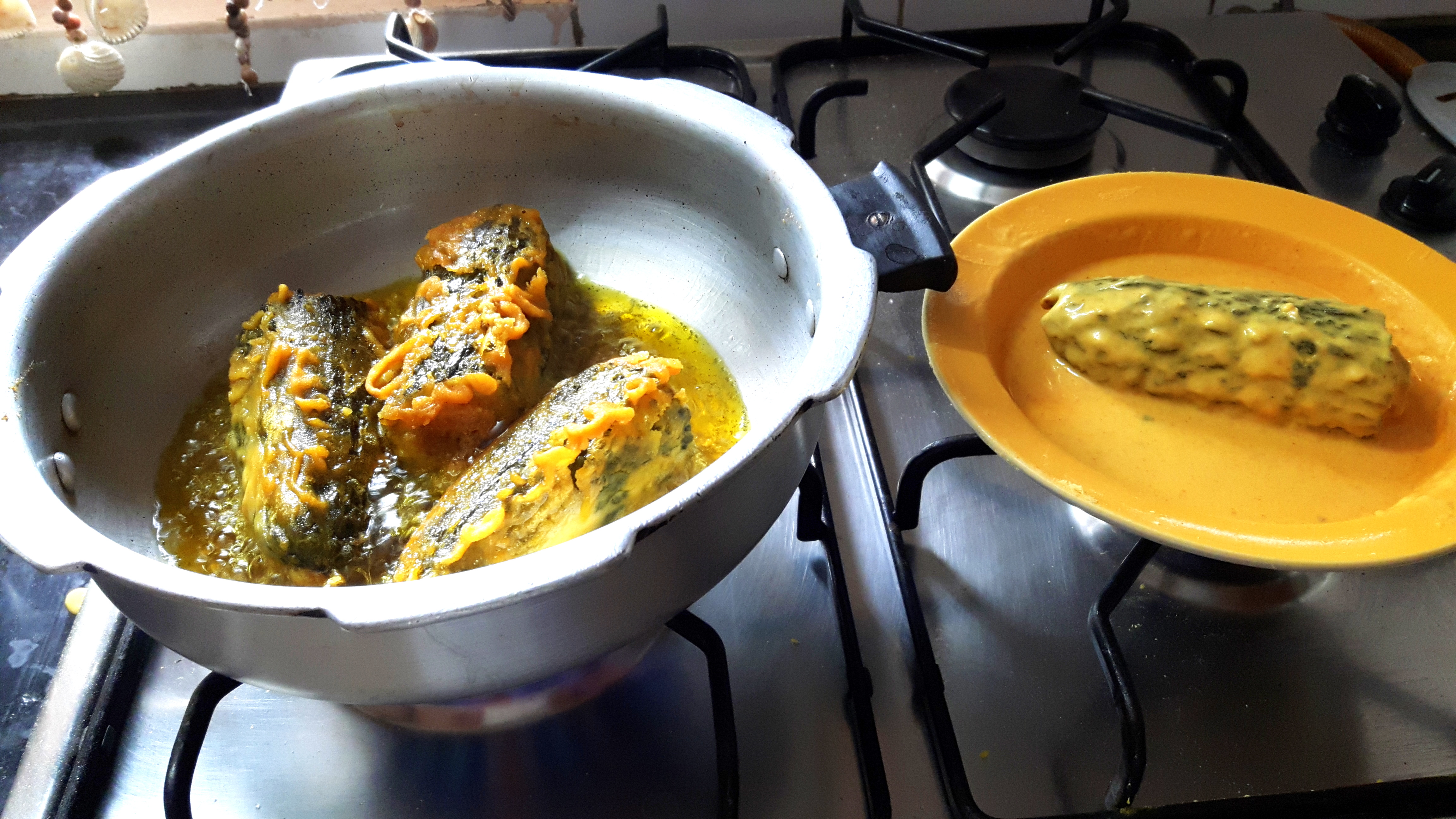 Deep fry the karela