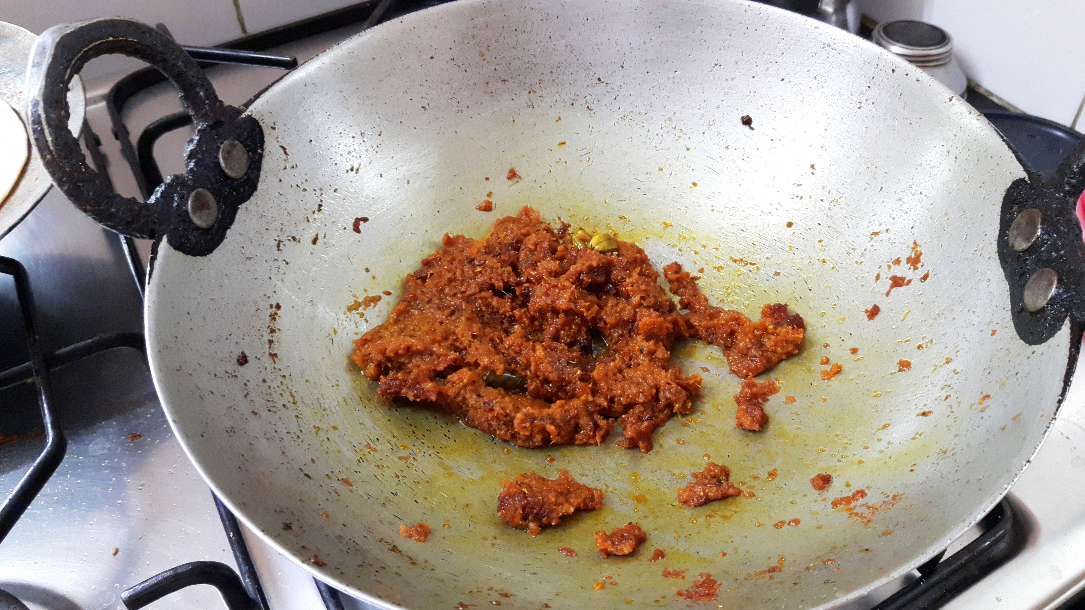 Fry till masala become golden brown