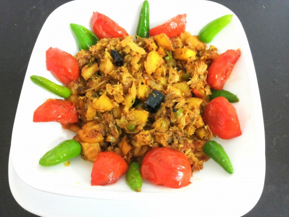Cabbage aaloo (potato)ki sabji