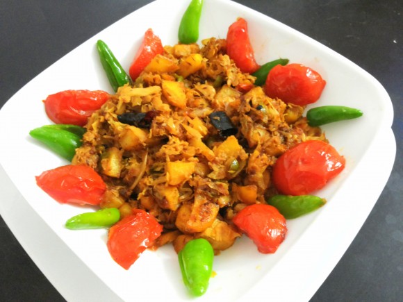 Cabbage aaloo (potato) ki sabji