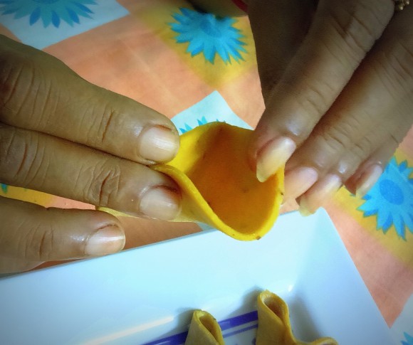 folding the edges