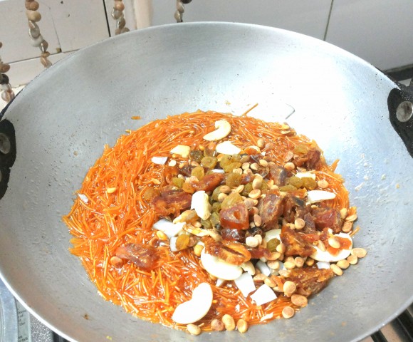 adding dry fruits