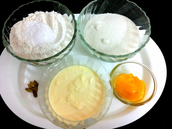 Ingredients of cake