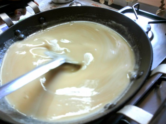 Stir continuously 