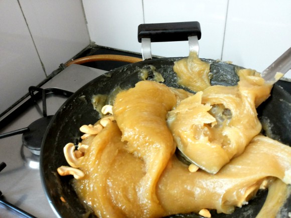 Add cashew nut and green cardamom 