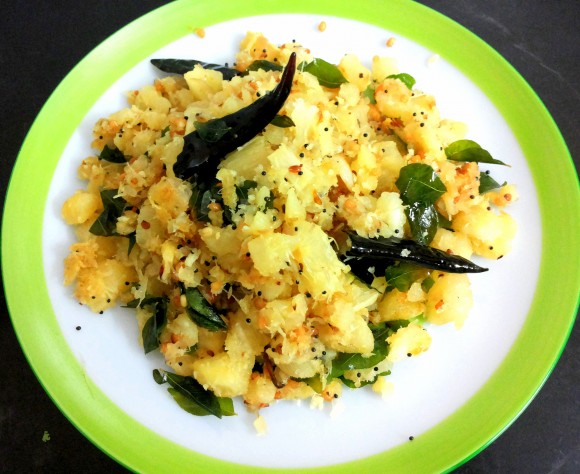 Tapioca fry (recipe from south India)