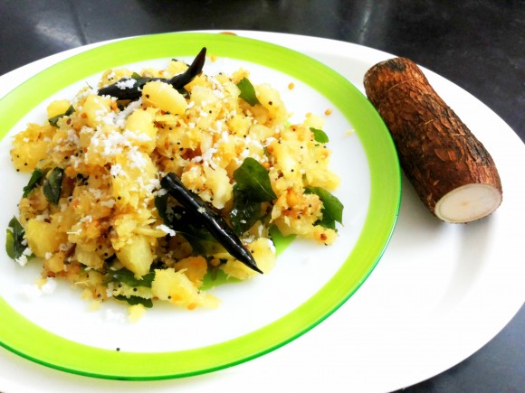 Tapioca fry (recipe from south India)
