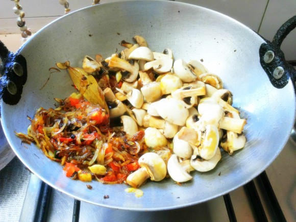 adding mushroom
