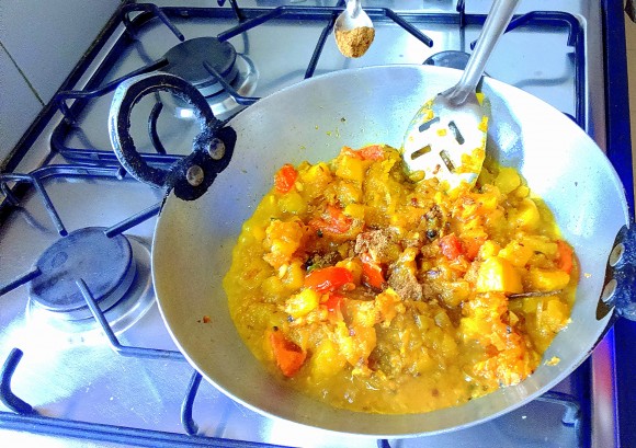 Raw papaya ki sabji