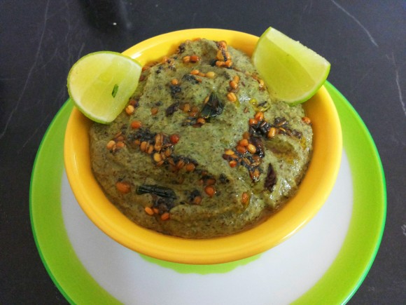Flax seed peanut coriander chutney