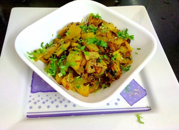 Raw papaya ka bhujia