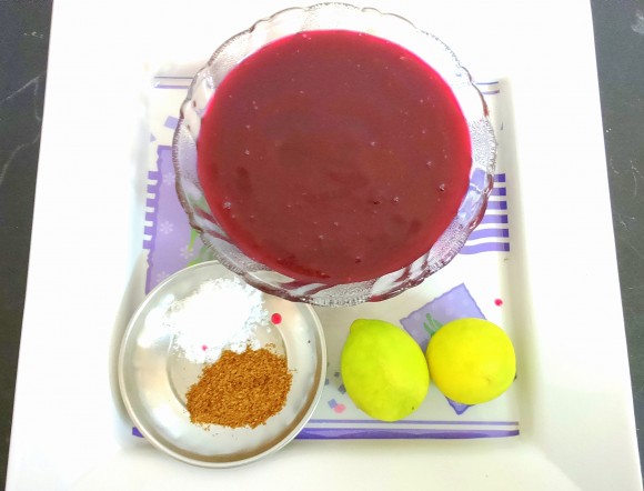 smooth paste of beetroot
