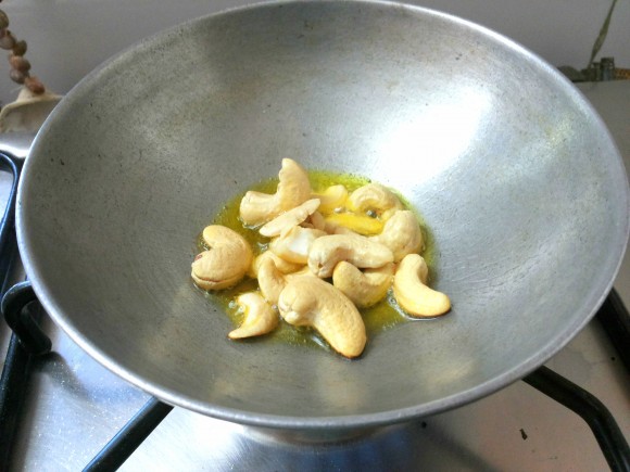 Fry cashew nut 