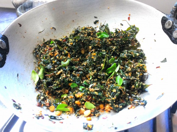 Poonnangani sukha saag (Poonnangani poriyal)
