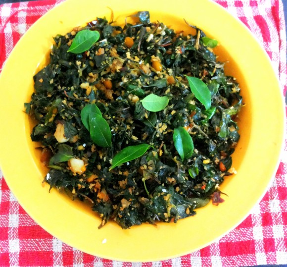 Poonnangani sukha saag (Poonnangani poriyal)
