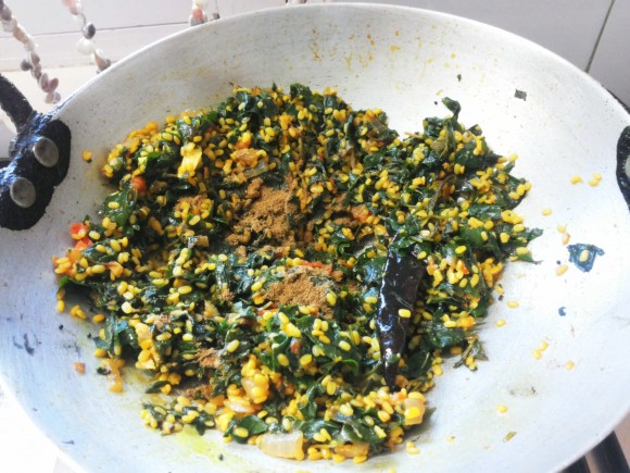 Finish off with Garam masala powder 