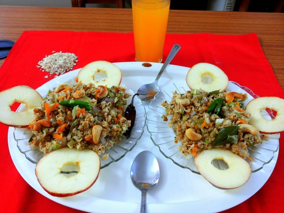 Vegetables oats upma