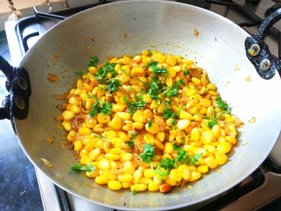 Sprinkle the coriander leaves