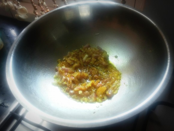 add cumin seed and onion