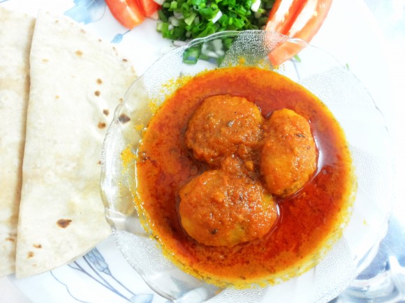 Pricked aaloo Dum (pricked potato masala)