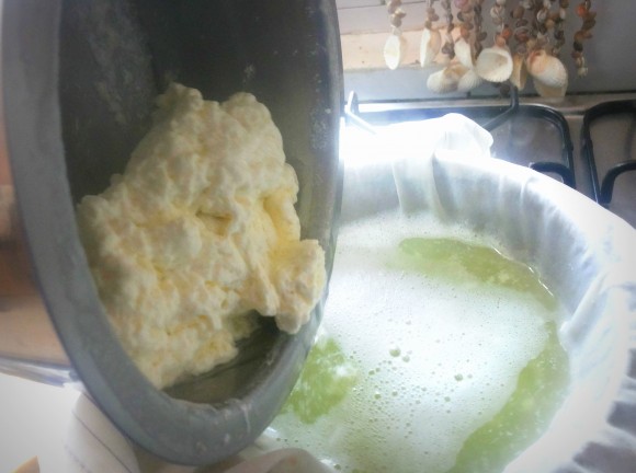 Pour paneer and water