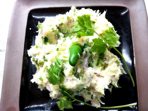 Tapioca (cassava root) ka chokha