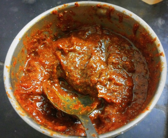 Ginger chutney/dip (south Indian dish)