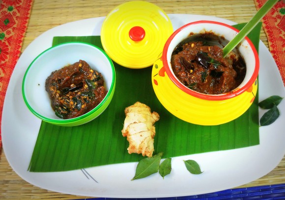 Ginger chutney/dip (south Indian dish)