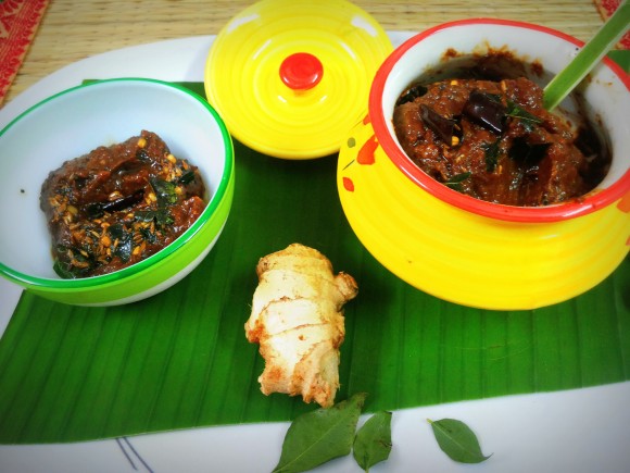 Ginger chutney/dip (south Indian dish)