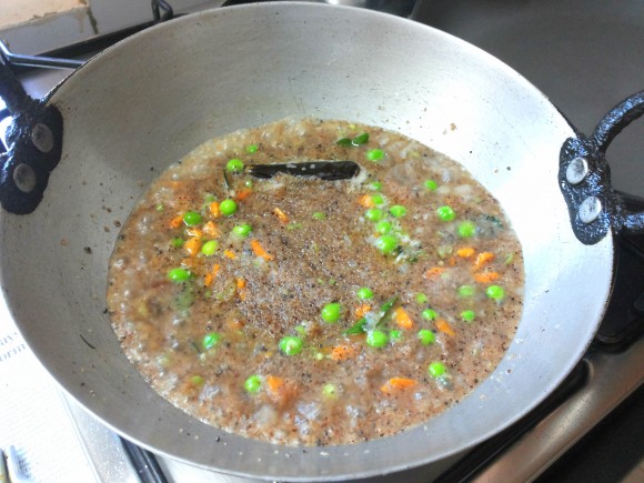 After drying water cover and cook on low flame