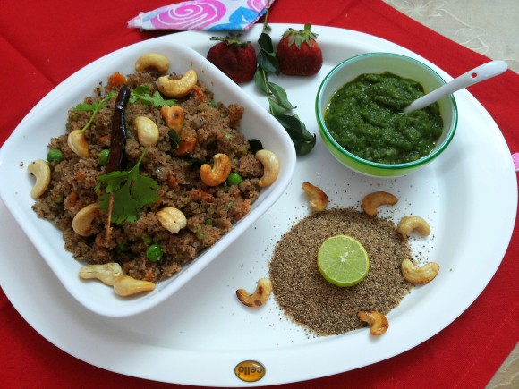 Ragi (finger millet) upma