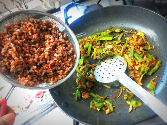 add cooked brown rice 