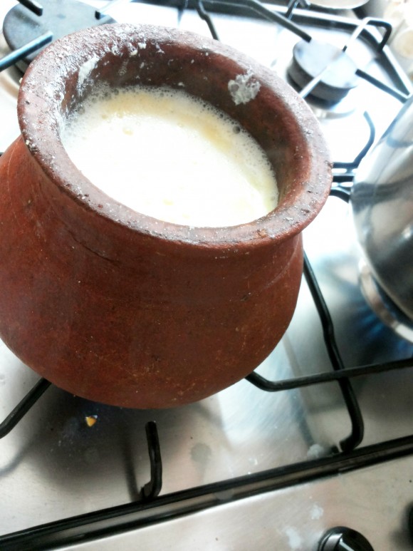 Pour the milk
