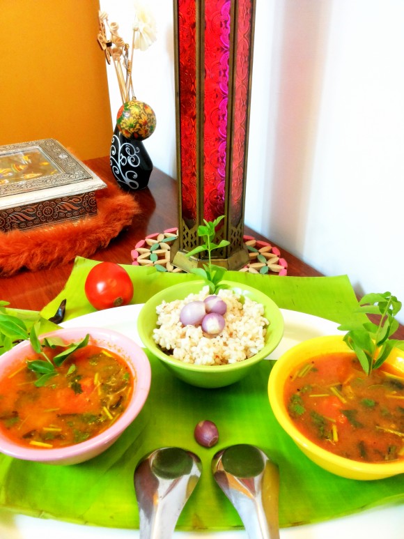 Pear rasam (south Indian dish)