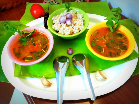 Pear rasam (south Indian dish)