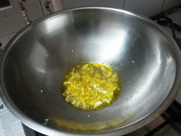 Add garlic, and ginger