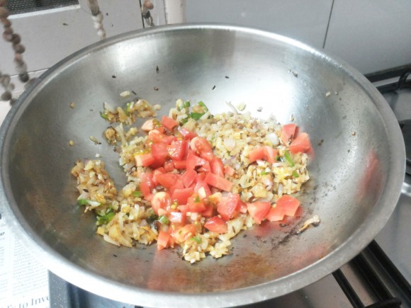 Add chopped tomato