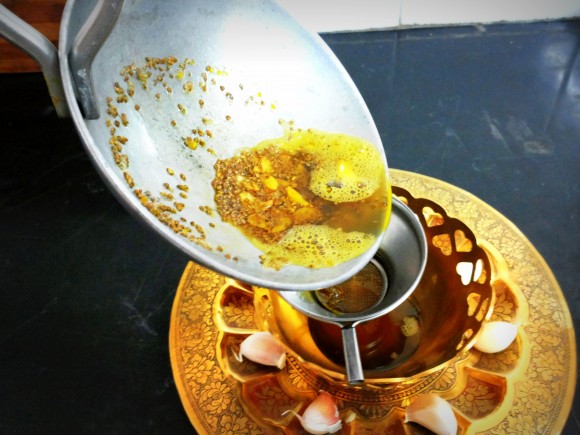 Pass this oil through sieve