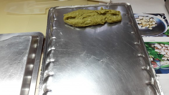 Spread the batter immediately
