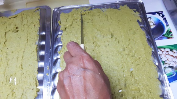 Cut into 2 inch strips