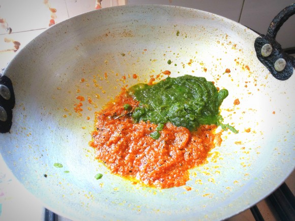 Add green paste